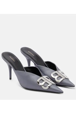 Balenciaga BB satin mules