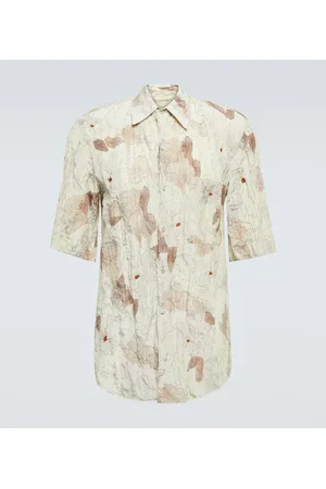 LEMAIRE Floral silk-blend bowling shirt