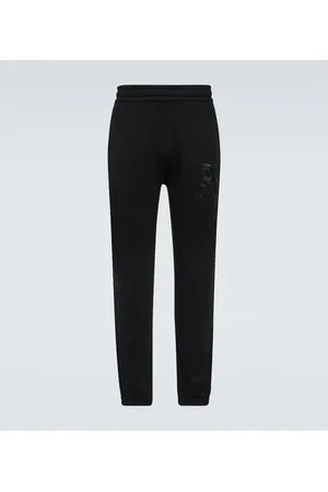 Burberry Embroidered cotton sweatpants
