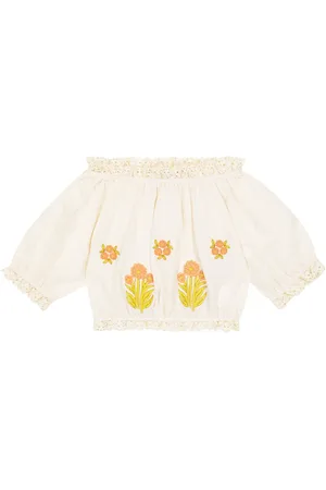 The New Society Clementine embroidered floral cotton blouse