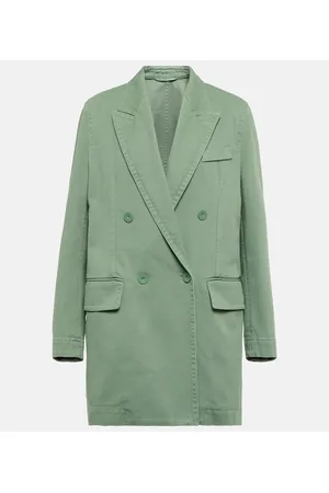 Max Mara Double-breasted cotton blazer