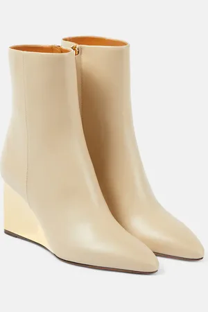 Chloé ChloÃ© Rebecca leather wedge ankle boots