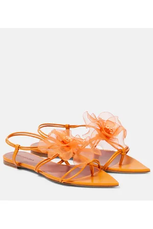 Nensi Dojaka AppliquÃ© leather thong sandals