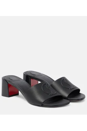Christian Louboutin So CL 55 embossed leather mules