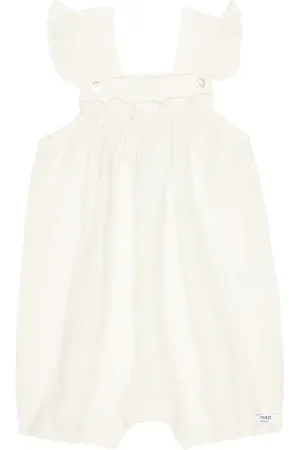 Donsje Baby Sas linen-blend playsuit