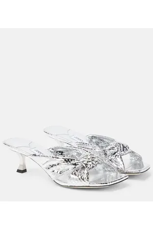 Jimmy Choo Avenue 50 snake-effect leather mules
