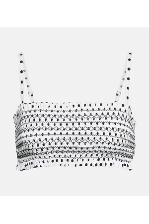 Tory Burch Polka-dot bandeau bikini top