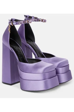 VERSACE Medusa Aevitas satin platform pumps