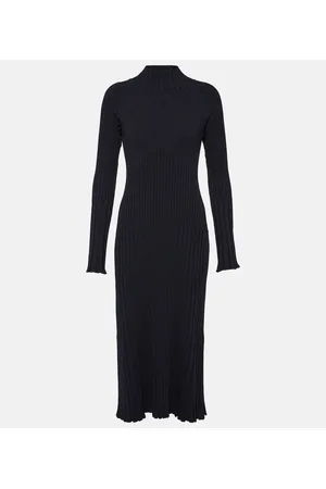 Proenza Schouler Carmen ribbed-knit high-neck midi dress