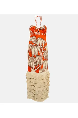 JOHANNA ORTIZ Ruffle floral maxi dress