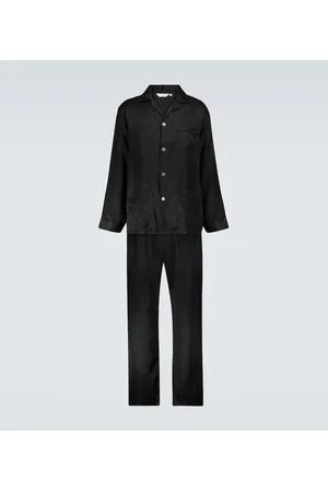 DEREK ROSE Woburn striped silk pajama set