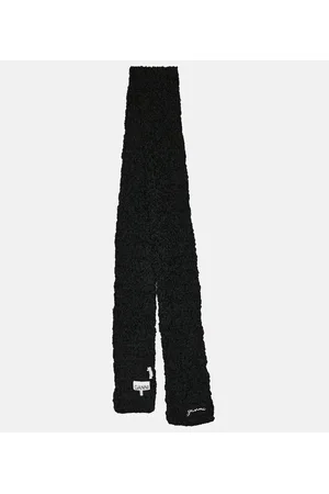 Ganni Embroidered crochet scarf
