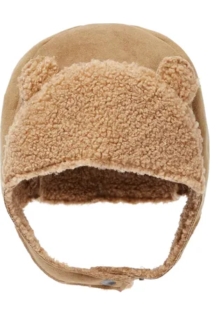 Il gufo Baby faux shearling-trimmed hat