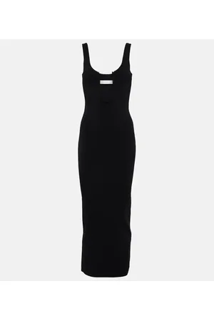 CHRISTOPHER ESBER Cutout ribbed-knit midi dress