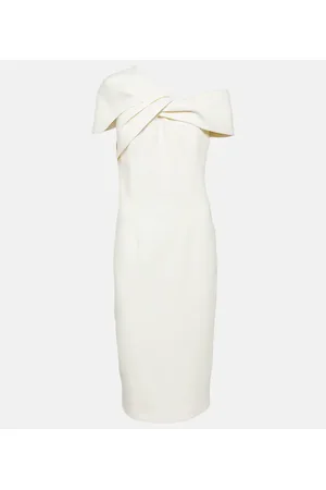 Safiyaa Salmone crÃªpe midi dress