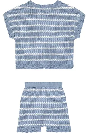 Suncracy Rayas cotton cardigan and shorts set