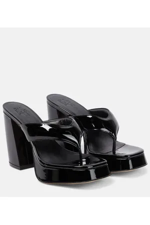 Gia Borghini Gia 17 patent leather platform thong sandals