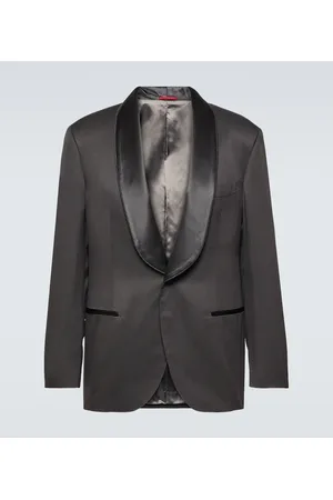 Brunello Cucinelli Single-breasted silk tuxedo jacket