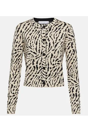 Proenza Schouler White Label printed silk-blend cardigan