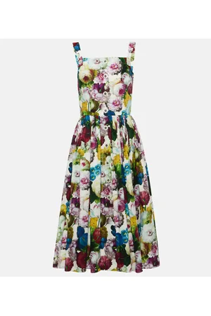 Dolce & Gabbana Floral cotton midi dress