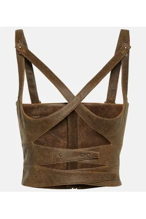 Jean Paul Gaultier X KNWLS cutout leather bustier