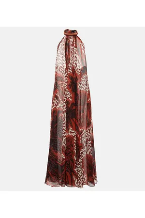 JOHANNA ORTIZ Floral halterneck maxi dress