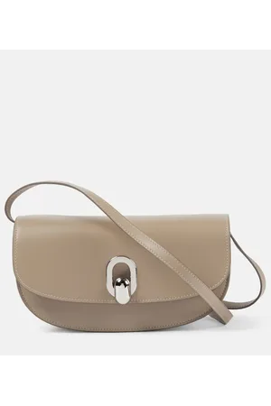SAVETTE Tondo Crescent leather shoulder bag