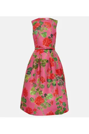 Oscar de la Renta Floral midi dress