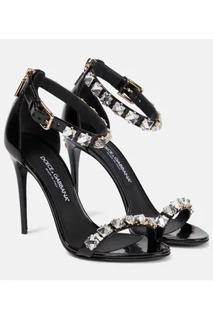 Dolce & Gabbana Embellished patent leather sandals