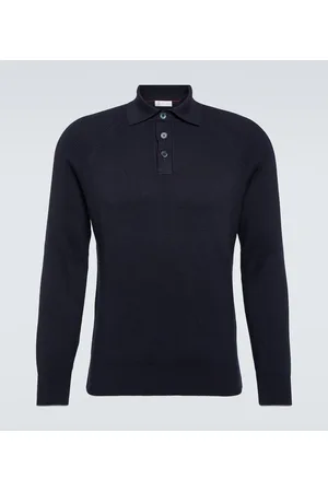 Brunello Cucinelli Ribbed-knit cotton polo sweater