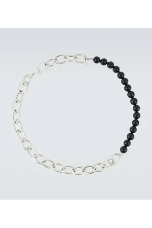 Jil Sander Beaded sterling necklace