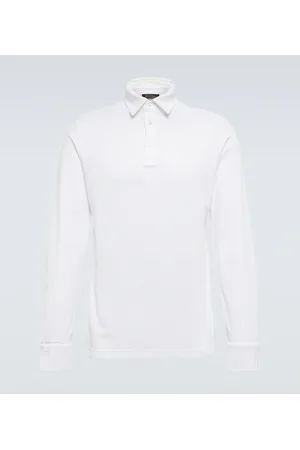 Loro Piana Cotton long-sleeved polo sweater
