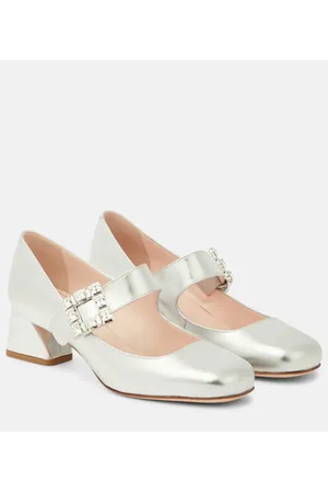 Roger Vivier TrÃ¨s Vivier metallic leather Mary Jane pumps