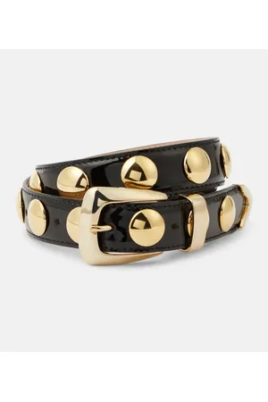 Khaite Benny studded patent leather belt