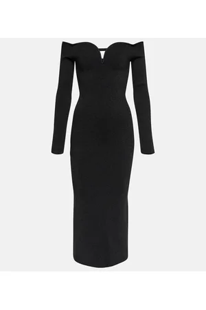 GALVAN Grace off-shoulder midi dress