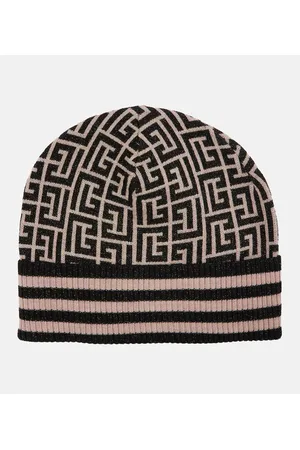 Balmain Embroidered monogram wool-blend beanie