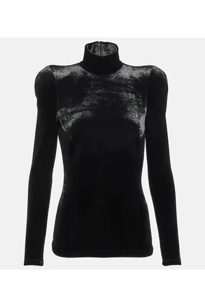 Balenciaga Velvet turtleneck top