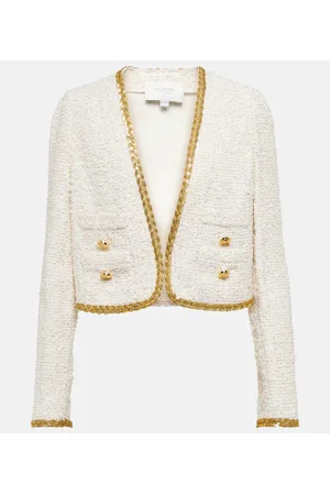 Giambattista Valli Embellished bouclÃ© cropped jacket