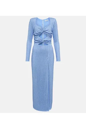 Self-Portrait Embellished cutout jersey midi dress