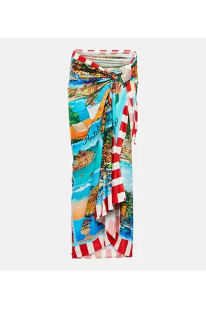 Dolce & Gabbana Portofino printed silk beach cover-up