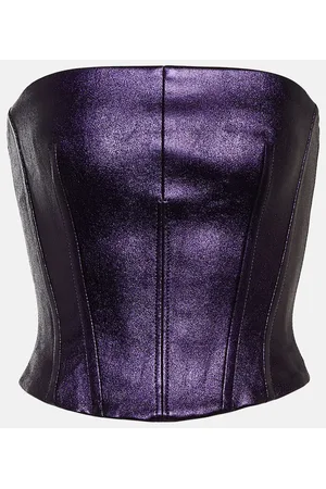Stouls Rosalia metallic leather bustier