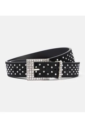 Isabel Marant Felixa slim embellished suede belt