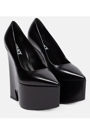 VERSACE Tempest leather platform pumps