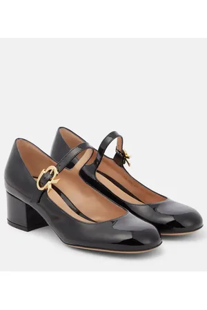 Gianvito Rossi Ribbon patent leather Mary Jane pumps
