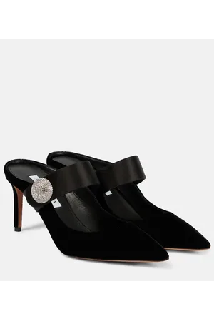 Aquazzura Macaron embellished velvet mules