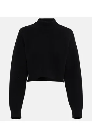 Alaïa AlaÃ¯a Cropped virgin wool turtleneck sweater