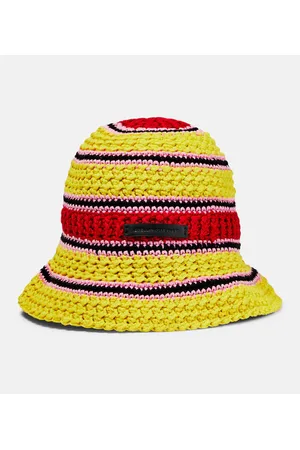 Stella McCartney Logo cotton crochet bucket hat