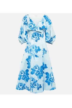 EMILIA WICKSTEAD Gabby floral taffeta faille midi dress