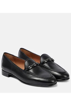 Aquazzura Tasslimo embellished leather loafers