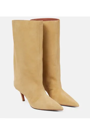 Amina Muaddi Fiona 60 suede knee-high boots